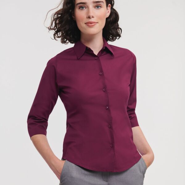 Russell Collection Ladies' 3/4 Sleeve Fitted Stretch Shirt 946F Ladies' 3/4 Sleeve Fitted Stretch Shirt Thumbnail