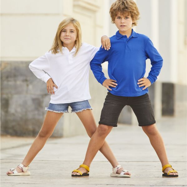 Fruit of the Loom Kid's 65/35 L/Sleeve Polo 63201 Kid's 65/35 L/Sleeve Polo Thumbnail