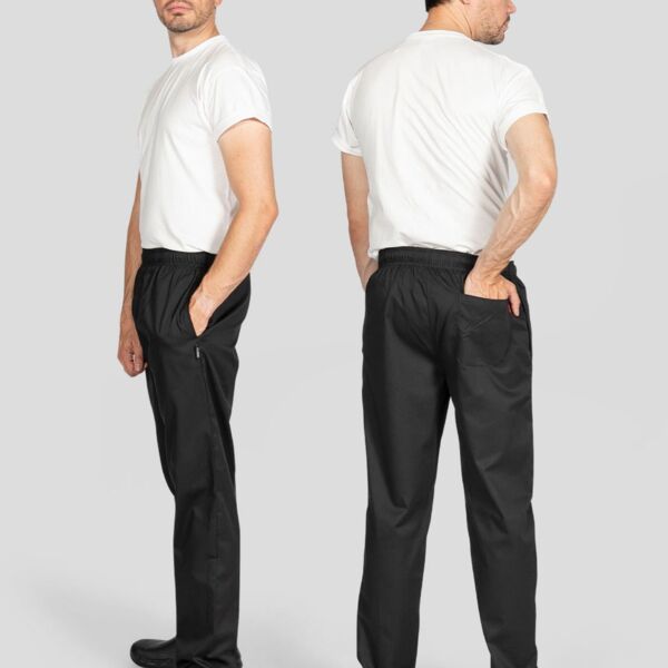 Dennys Unisex Elasticated Black Trouser DC18B Unisex Elasticated Black Trouser Thumbnail