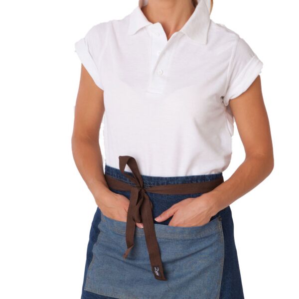 Dennys Denim Waist Apron with Contrasting Pocket DP103B Denim Waist Apron with Contrasting Pocket Thumbnail